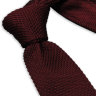 Бордовый вязанный галстук 843047