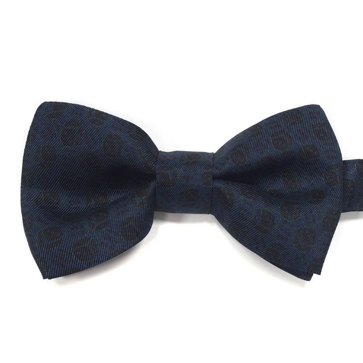 Темно-синий галстук бабочка с мелкими рисунками Valentino 813302