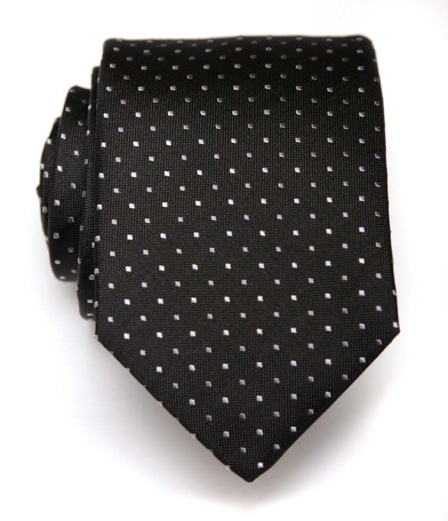 Черный галстук в классическую точку Клаб Сета 8010