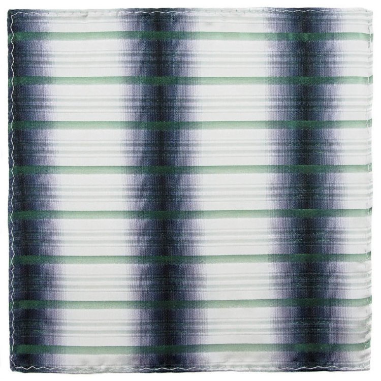Карманный платок унисекс с зелеными полосками 820246
