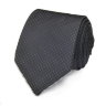 Шелковый двухсторонний серый галстук в крапинку Azzaro 839764