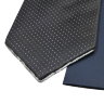 Шелковый двухсторонний серый галстук в крапинку Azzaro 839764