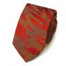 Ярко-красный зауженный галстук с бронзовыми переходами Kenzo Takada 826328