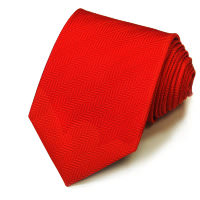Классический жаккардовый красный галстук 824048