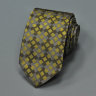 Серо-салатовый мужской галстук с рисунком 