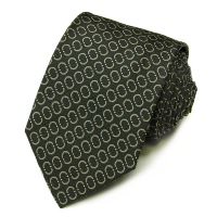 Темный жаккардовый галстук с дизайнерскими логотипами Celine 823243