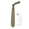Оригинальный классический галстук с логотипами в полоску Celine 823247