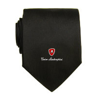 Итальянский черный галстук с логотипом Lamborghini 3853