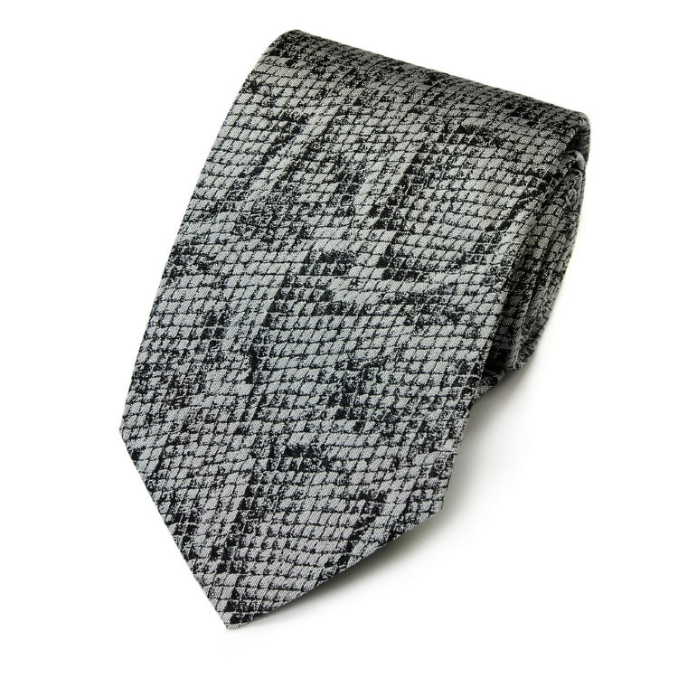 Жаккардовый шелковый галстук с дизайном "под змеиную кожу" Kenzo Takada 826350