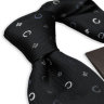 Шелковый галстук черного цвета с лого Celine 835263