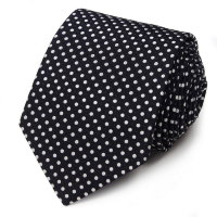 классический черный галстук в белый горох Roberto Conti 820828