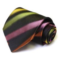 Черный галстук с разноцветными полосками Moschino 27701