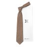 Светло-коричневый галстук в крупный квадрат с логотипами Celine 820374