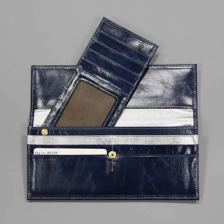 Синий (чернильный) женский кошелек с вкладкой 69524