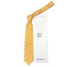 Классический шелковый галстук желтого цвета в полоску Celine 825834