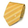 Классический шелковый галстук желтого цвета в полоску Celine 825834