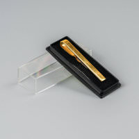 Классический золотистый зажим для галстука в коробке 102288