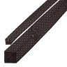 Коричневый галстук в квадратик с белым логотипом Celine 820385