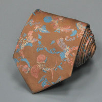 Шелковый нежно-коричневый галстук Christian Lacroix 836406