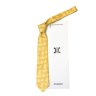 Желтый шелковый галстук с оригинальным рисунком Celine 825851