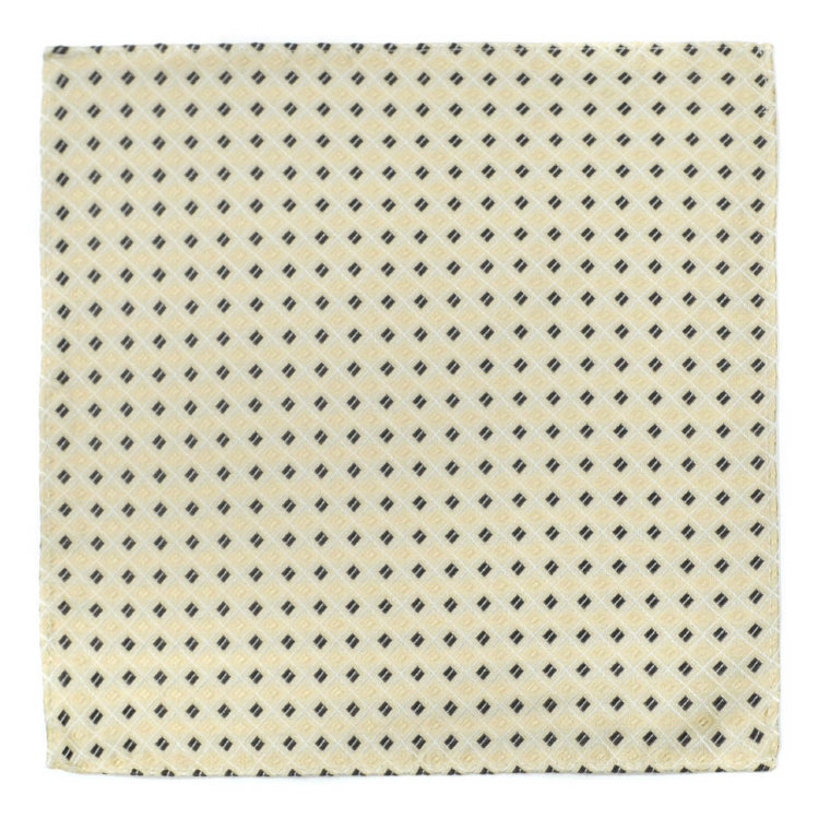 Стильный платок для пиджака в сливочном цвете 833592