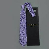 Яркий шелковый галстук фиалкового оттенка Christian Lacroix 837063