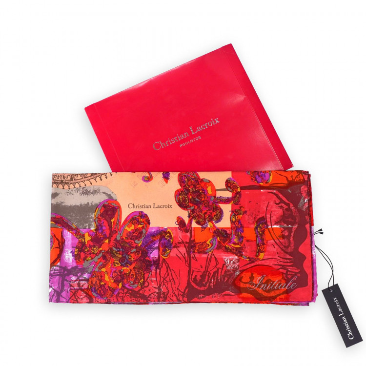 Яркий платок в красных тонах Christian Lacroix 56501