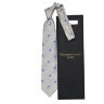 Серый галстук с голубыми цветами Christian Lacroix 837576