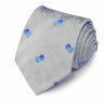 Серый галстук с голубыми цветами Christian Lacroix 837576