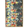 Красивый черный шарф-палантин с цветами Kenzo Homme 840450