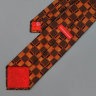 Брендовый коричневый галстук в оранжевый квадратик Christian Lacroix 837088