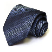 Красивый галстук в синих тонах с надписями Moschino 32561