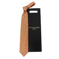 Оранжевый галстук в разноцветную полоску Christian Lacroix 820195