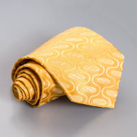 Ярко-золотистый жаккардовый галстук Emilio Pucci 101882