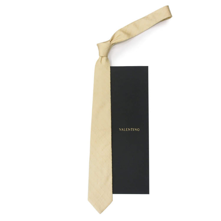 Светлый песочный подарочный галстук Valentino 827713