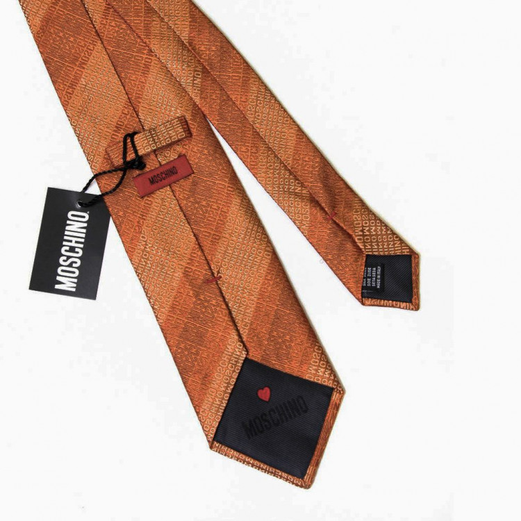Галстук в рыжих и оранжевых тонах Moschino 32624