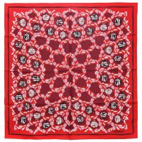 Красный платок на шею "Цветы" CACHAREL 10626