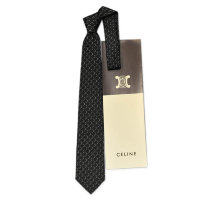 Элегантный галстук в черном цвете из шелка Celine 834742
