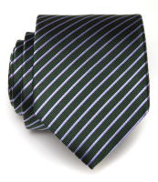 Зеленый галстук для мужчины полоску классика Клаб Сета 8008