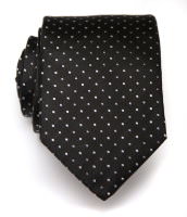 Черный галстук в классическую точку Клаб Сета 8010