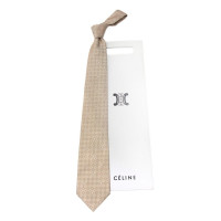 Эксклюзивный итальянский бежевый галстук Celine 820441