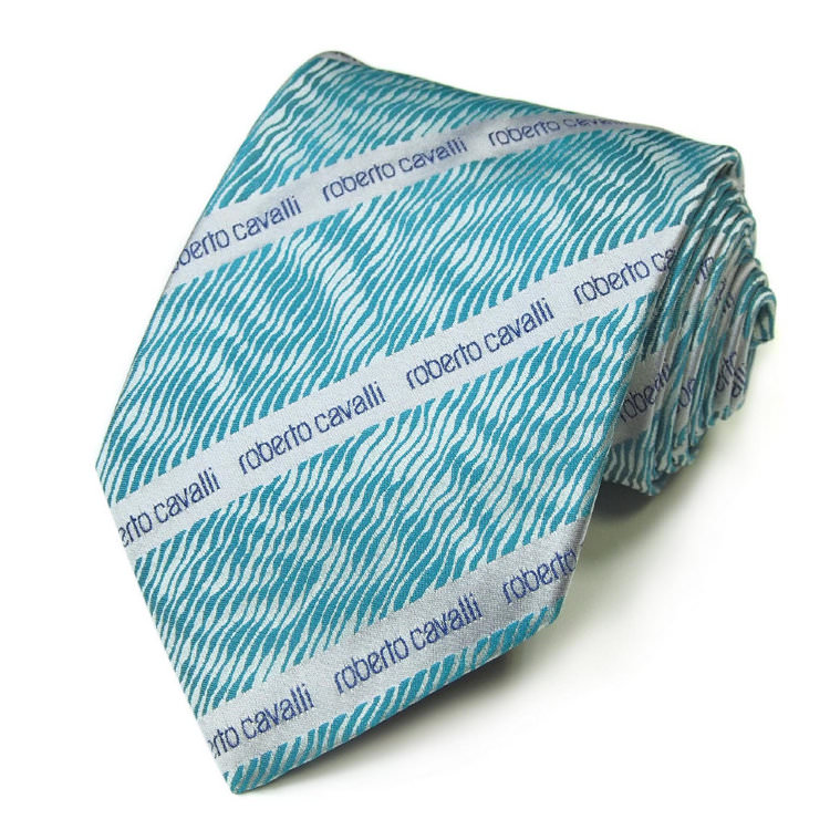 Яркий стильный галстук логотипами Roberto Cavalli 824679