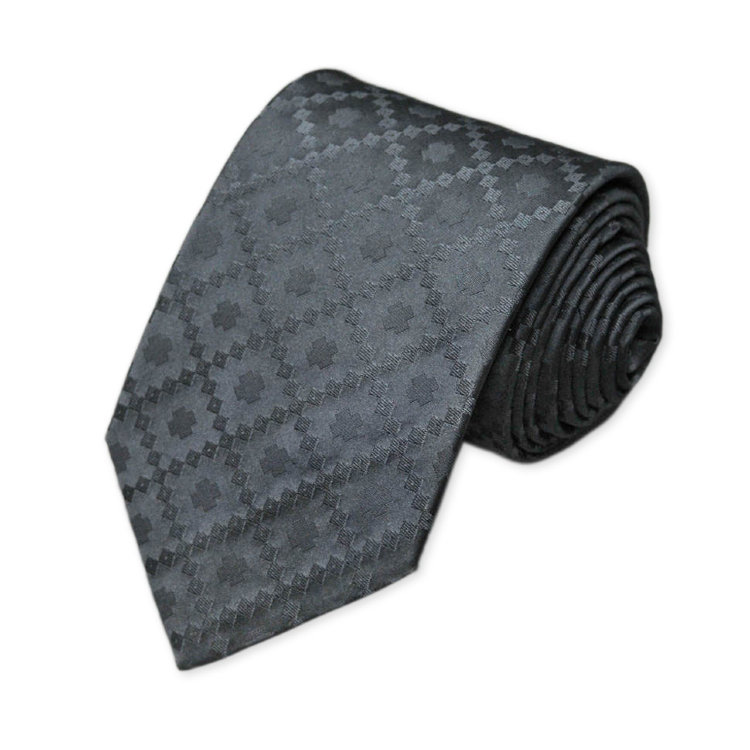 Нарядный галстук цвета "графит" с геометрическим принтом Celine 834769
