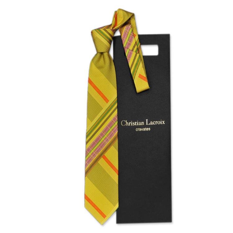 Оригинальный галстук с геометрией в ярких цветах Christian Lacroix 835673