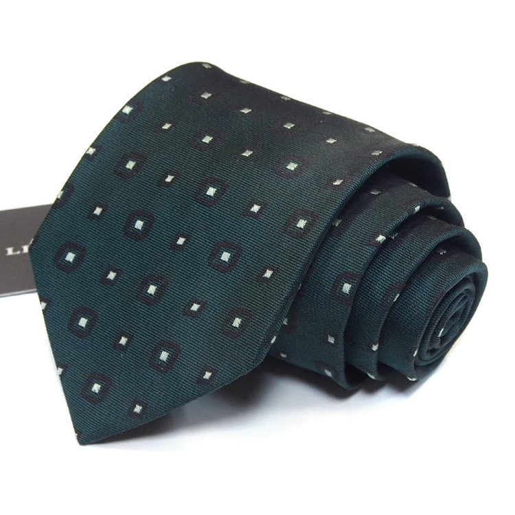 Темный галстук с мелкими белыми квадратиками Rene Lezard 811665