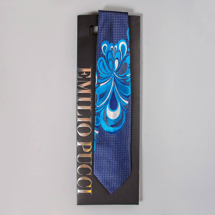 Синий галстук с узором Emilio Pucci 101913