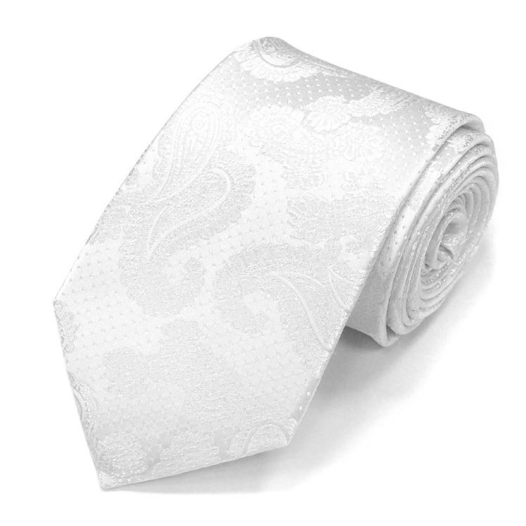 Белый церемониальный галстук с огурцами 816052