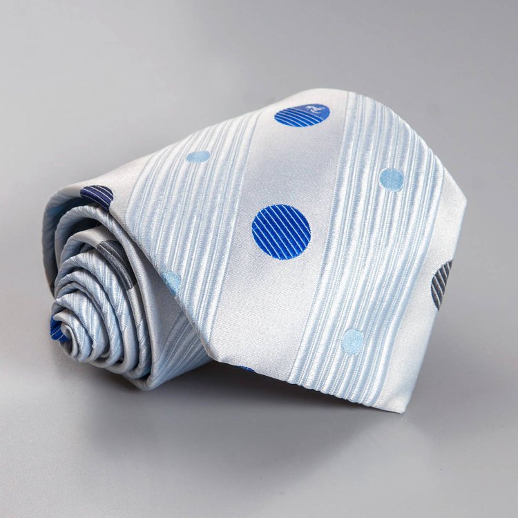 Светло-голубой галстук в крупный горошек Emilio Pucci 101916