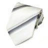 Белый шелковый галстук в классические серые полосы Roberto Cavalli 824723