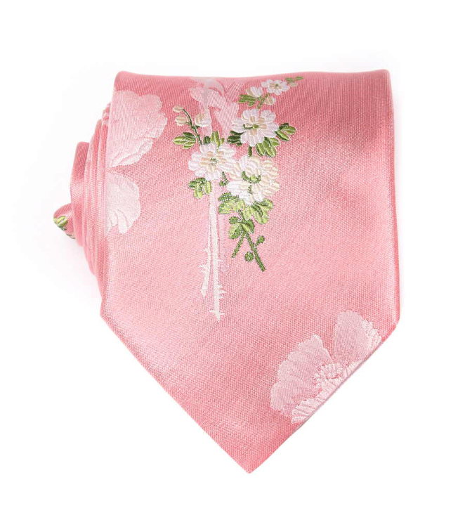 Розовый галстук с цветами CHRISTIAN LACROIX 9751